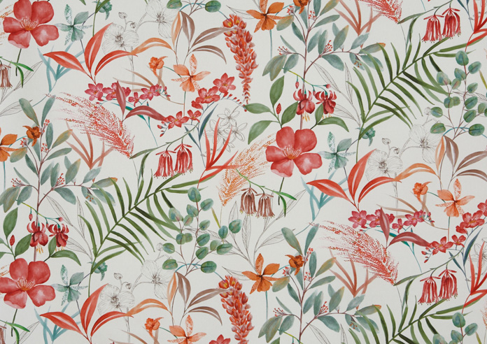 Honeysuckle, Cranberry - Fabric Only - Image 3